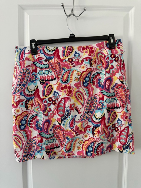 Talbots Paisley Print Size 14 Women’s  Cotton Woven Knee Length A-Line Skirt - Picture 3 of 9